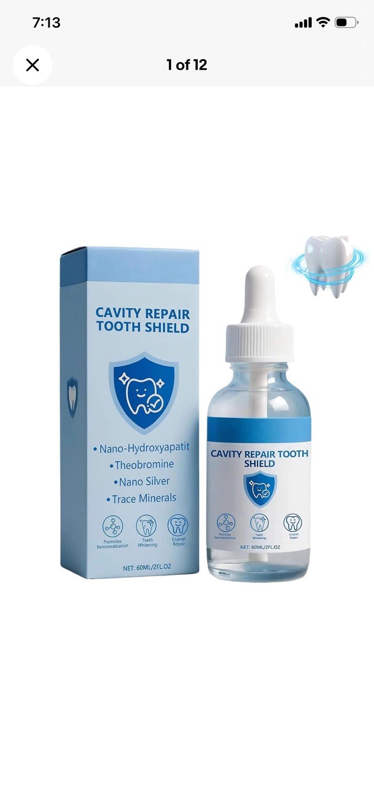 Tooth Cavity Repair Serum for Tooth Stains, Nano-Hydroxyapatit Teeth Whitening🔥
