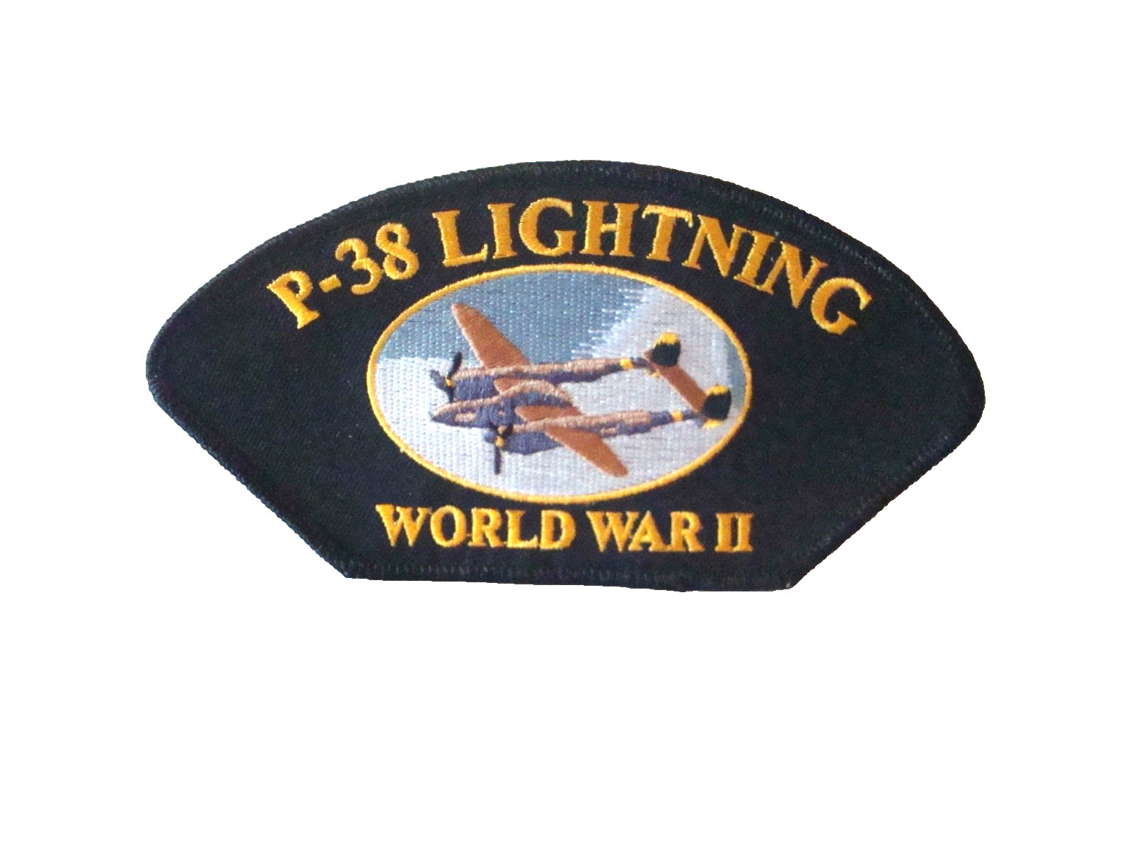 P-38 LIGHTNING WORLD WAR 2 AIRPLANE  Embroidered  IRON ON  PATCH 3X5 inch