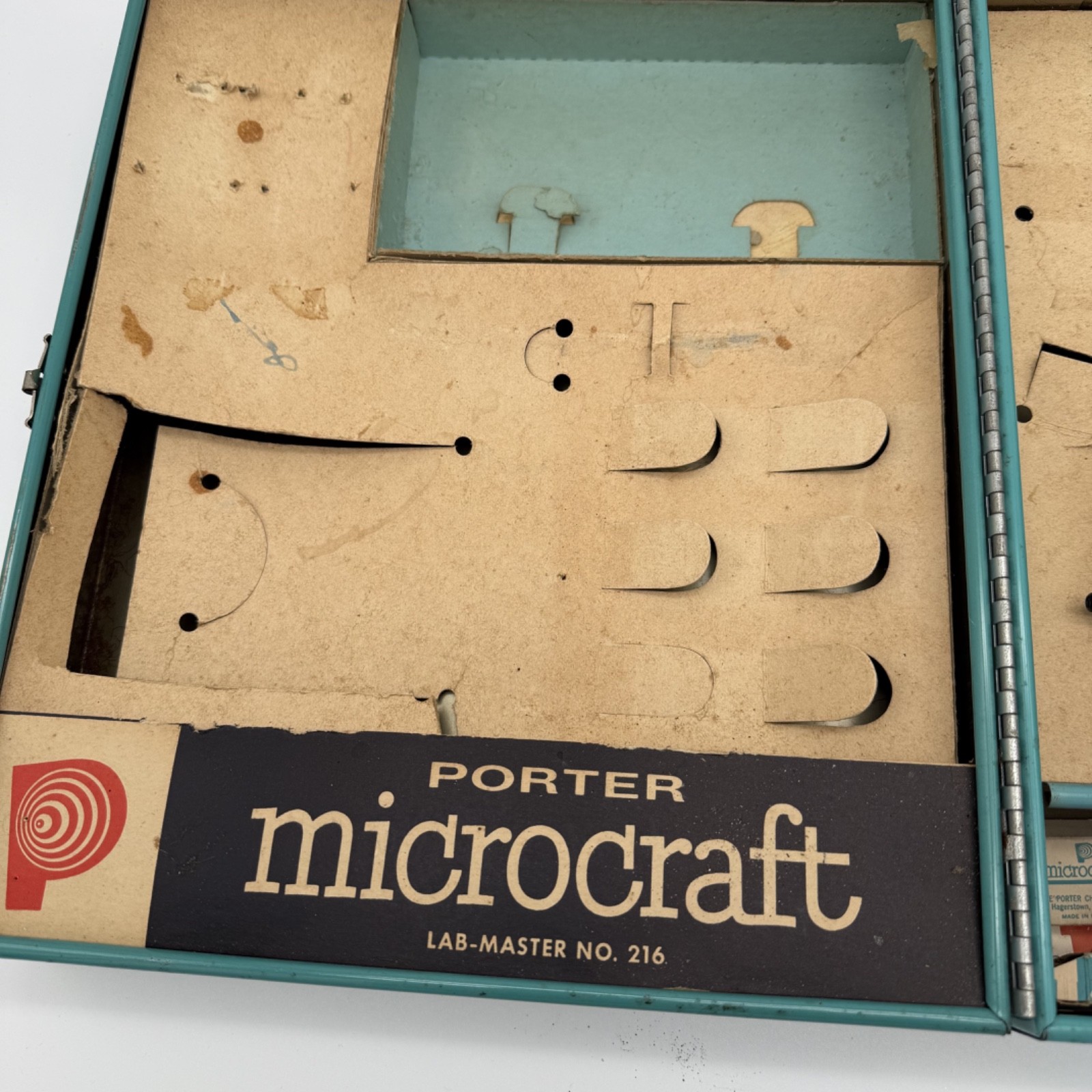 Vintage Porter MicroCraft Microscope Lab No. 216 in Metal Case UNTESTED