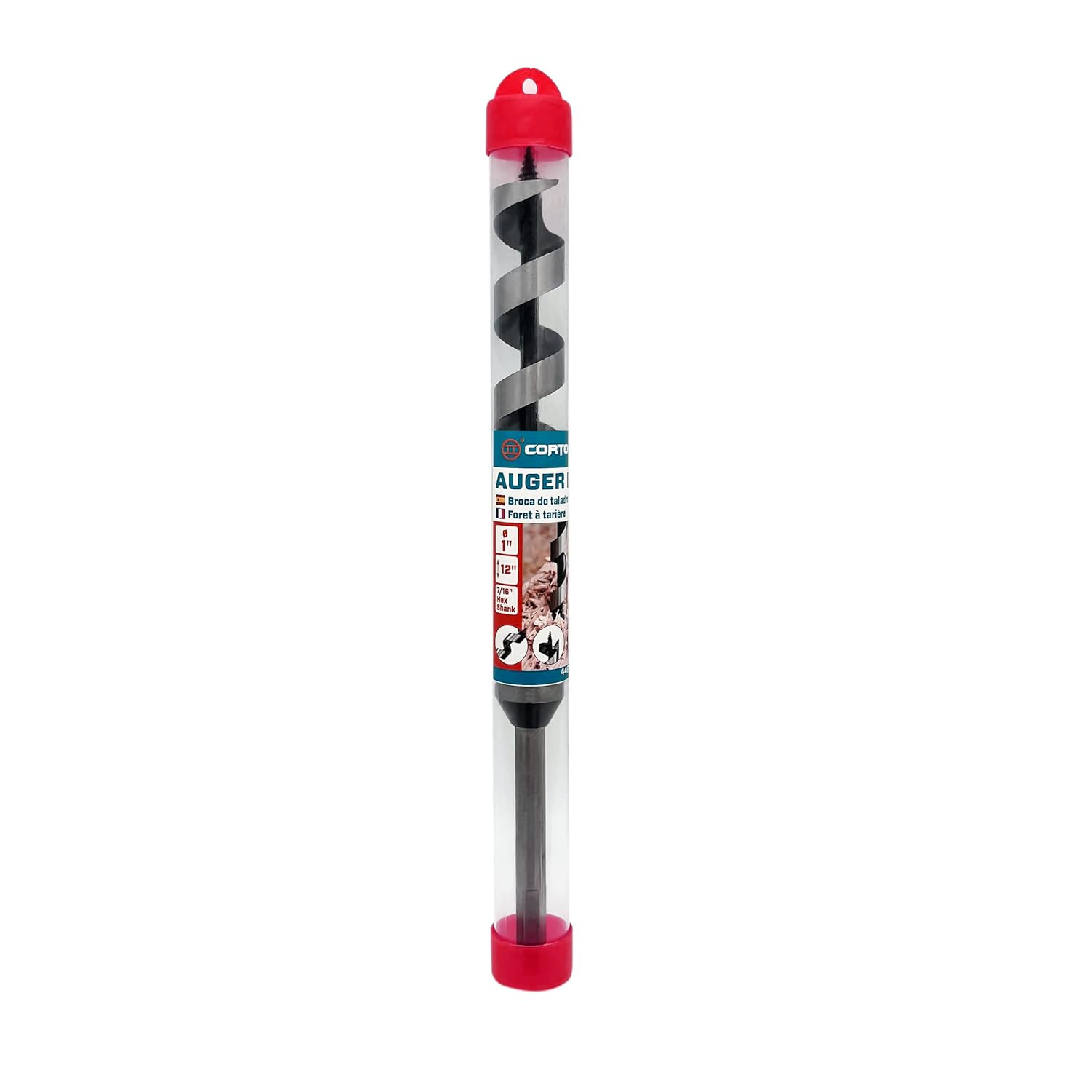 1 x 12 Inch Auger Drill Bit for Wood, Soft and Hard Wood Plastic with...