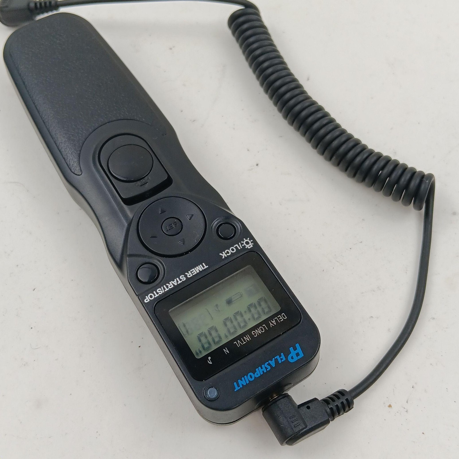 Flashpoint Camera Shutter Release Remote Timer LCD Intervalometer Black DSLR