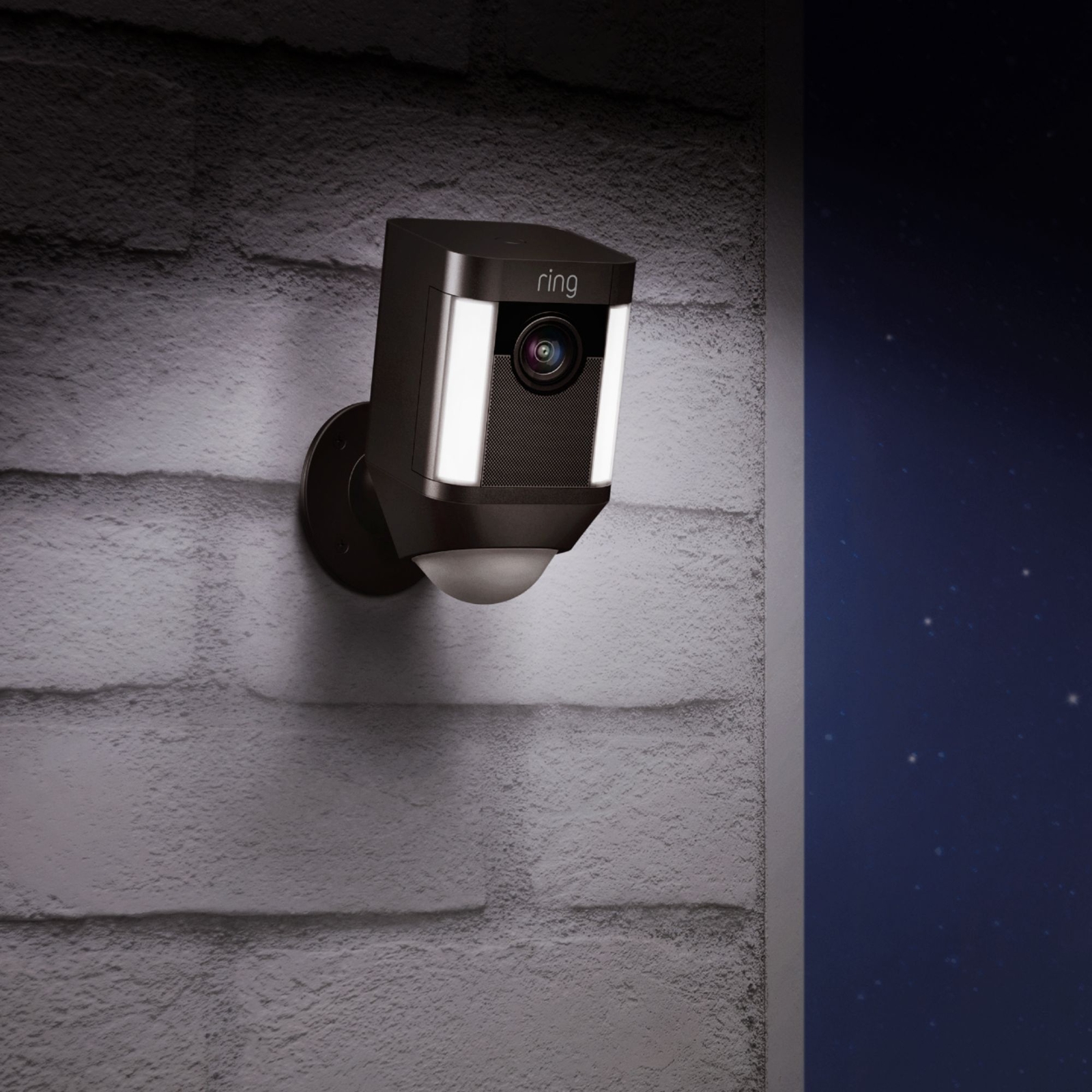 Ring Spotlight Cam Outdoor Battery Powered Security Camera - Black