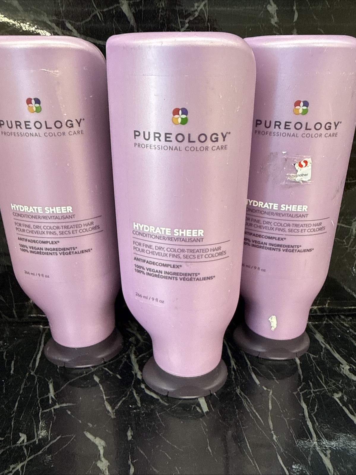 3x Pureology Hydrate Sheer Conditioner - 9 oz NEW