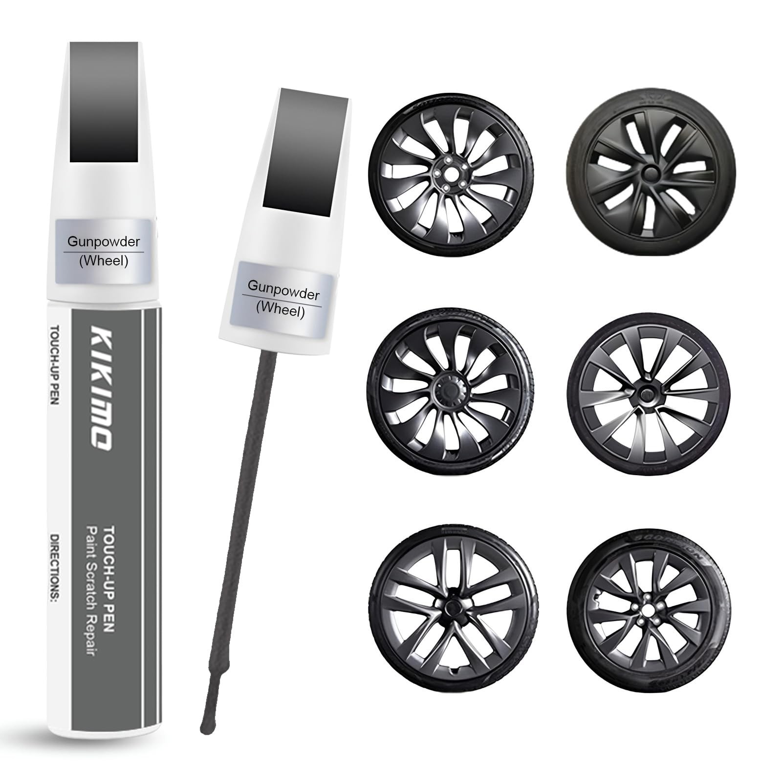 Gunpowder Rim Touch Up Paint for Tesla Model Y/3/S/X Gemini Dark/Uberturbine/...