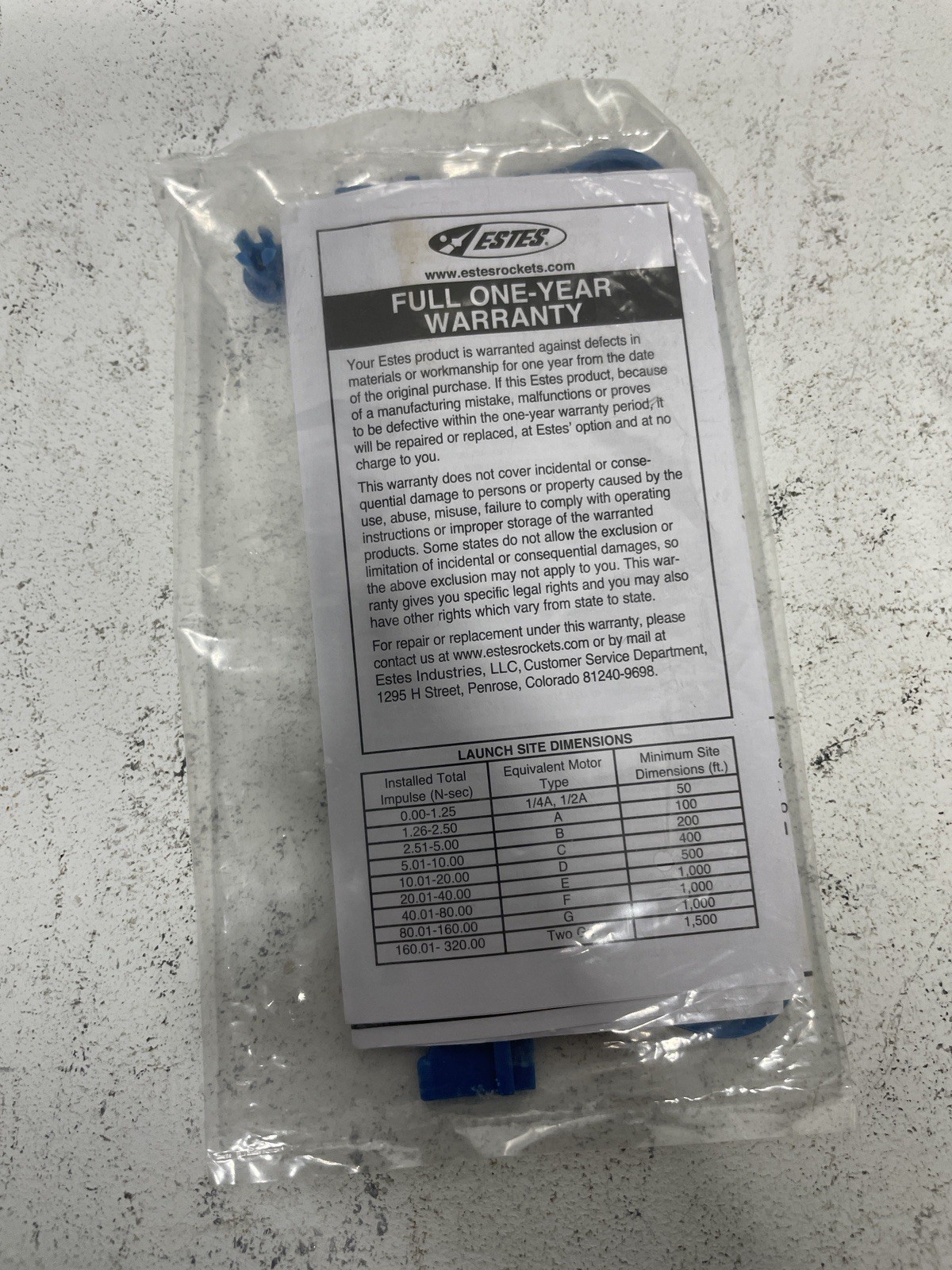 Estes 2226 Mini Altitrak Altitude Tracker