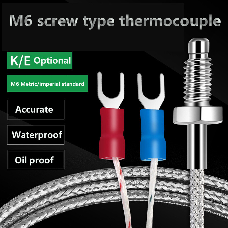K E Type Thermocouple 0.5M-5M High Temperature Controller Sensor Probe 0-500℃