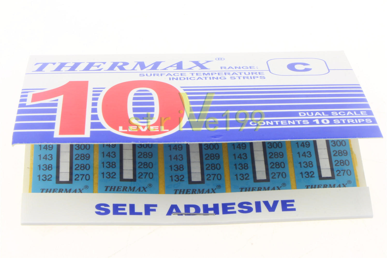 1PC TMC 10 strips THERMAX Temperature Label 10 Level Range C 132-182°C/270-360℉
