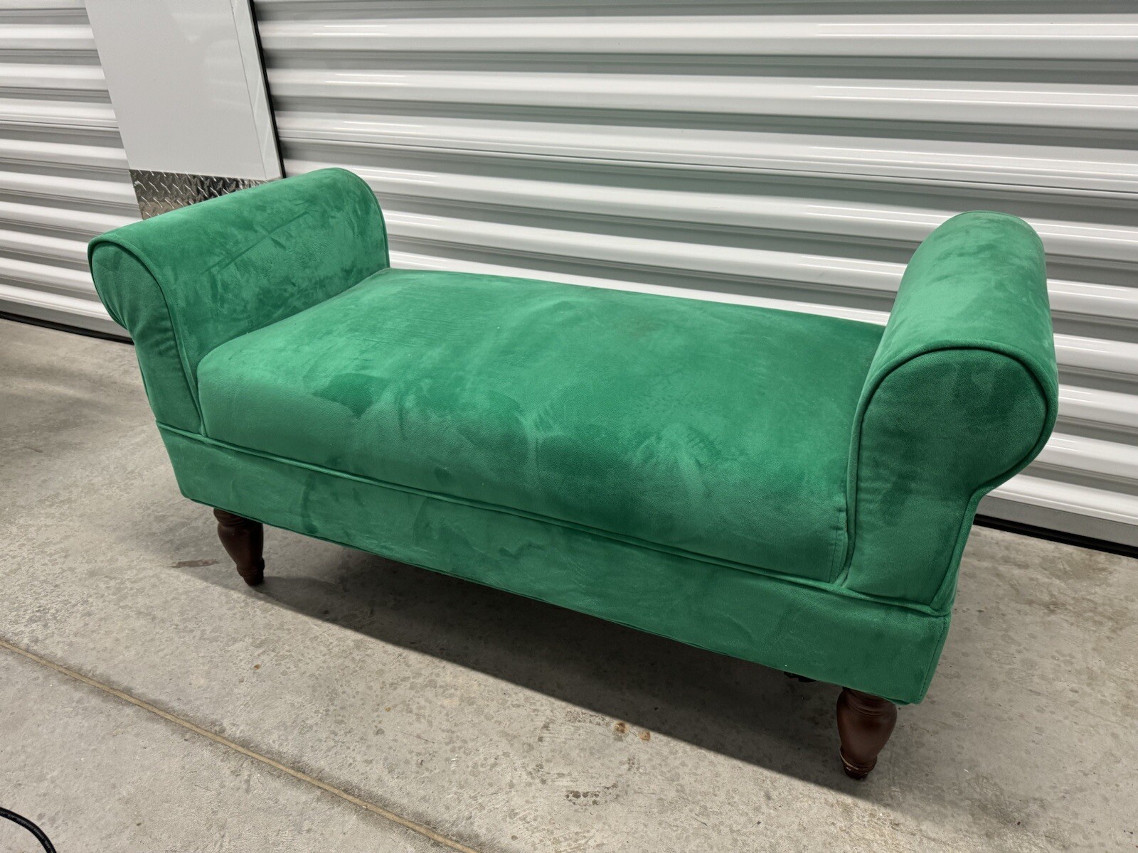 Antique Upholstered Bench And 7 Chairs For Sale.