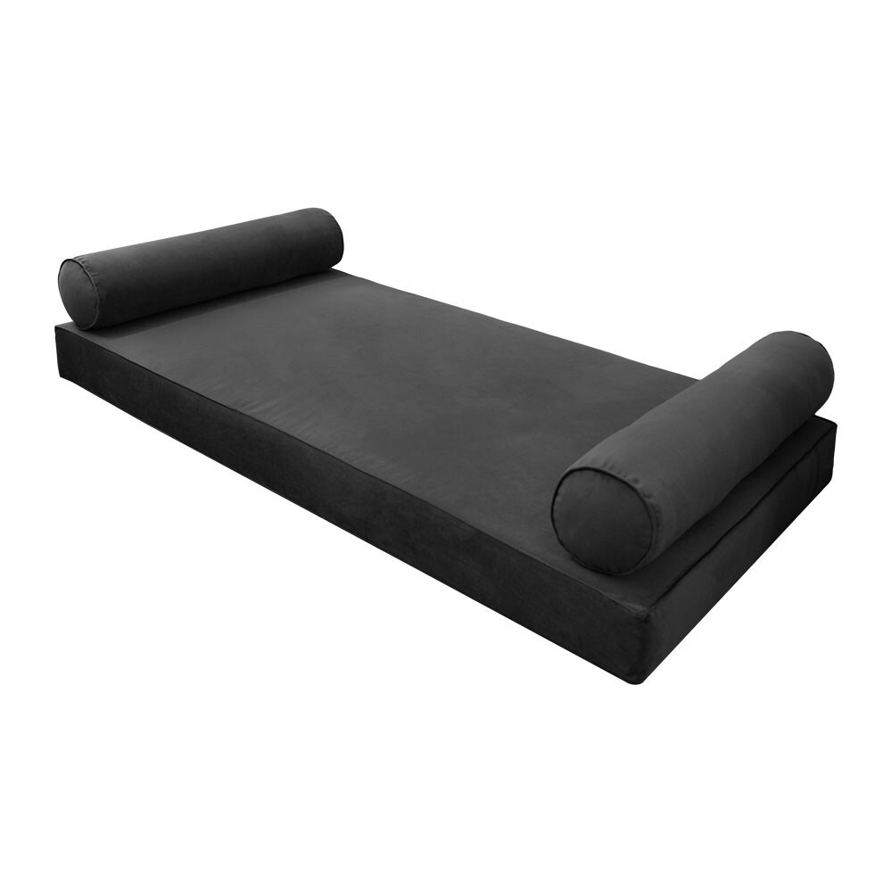 |SLIPCOVER ONLY| V5 Velvet Indoor Daybed Mattress Pillow Pipe Trim Full AD350