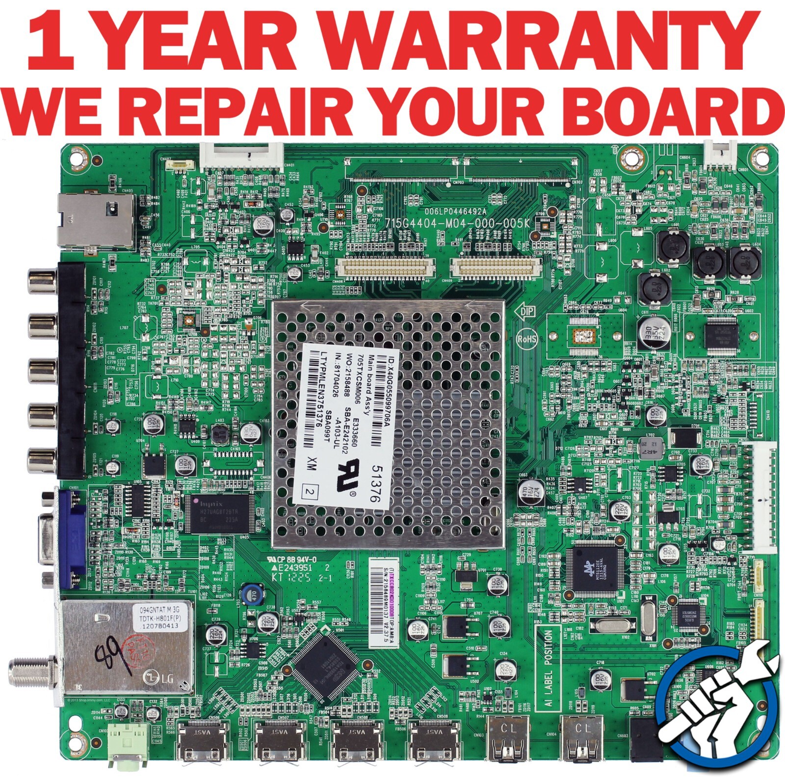 Repair Service Vizio M3D550KD M3D550KDE Main Board CBPFTXCCB02K001