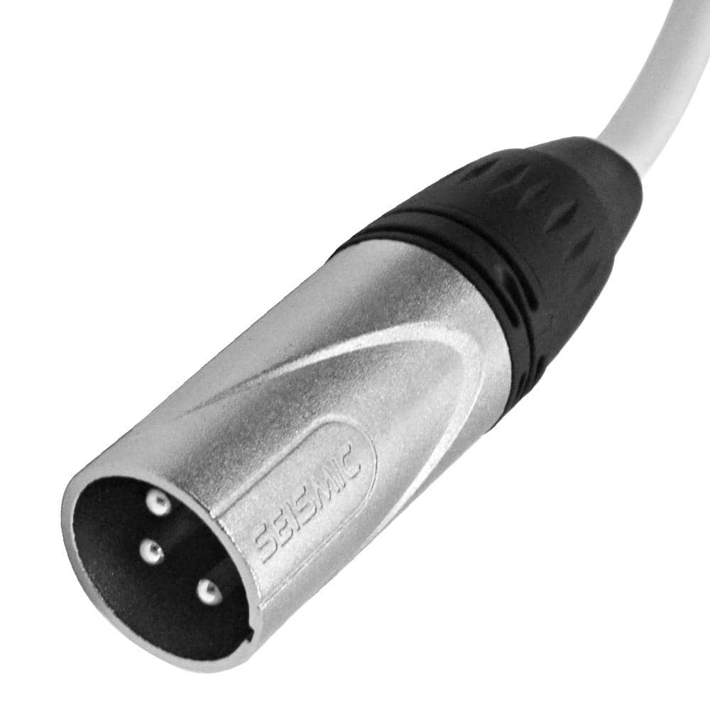 White 6ft XLR Male to TRS Patch Cable