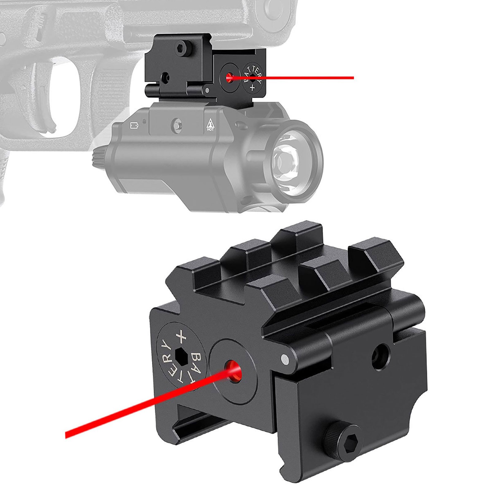 Mini Red Laser Sight with 20mm Picatinny Rail Mount For Pistol Handgun Low Rifle