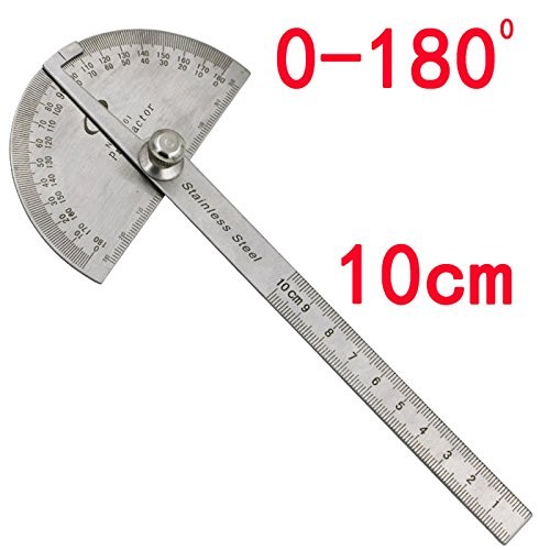 Metal Protractor Angle Finder Rotary Ruler Gauge Machinist Tool Silver