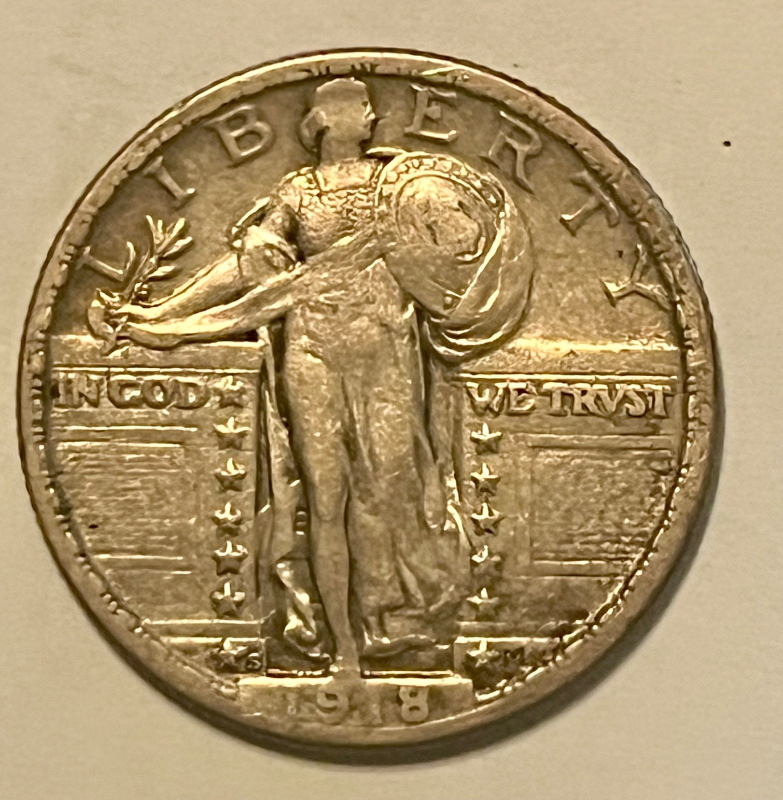 1918 -s Standing Liberty Quarter , EF