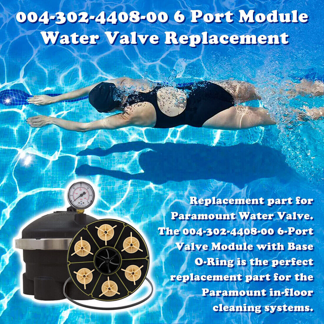 004-302-4408-00 6 Port Module Water Valve for Paramount for Floor Pool Cleaning