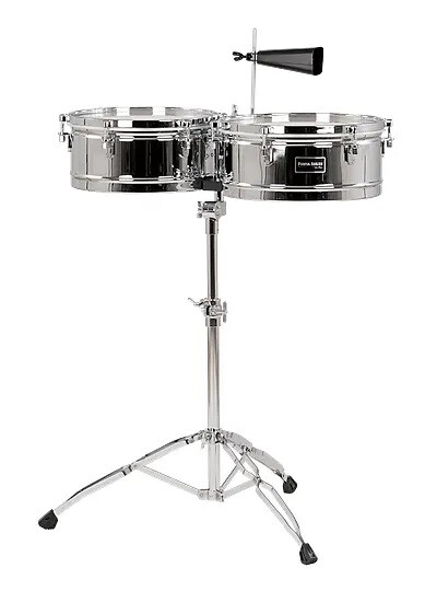 Gon Bops 13″/14″ Timbale Set Lightweight Tilting Stand Chrome Top-Tuning Dealer
