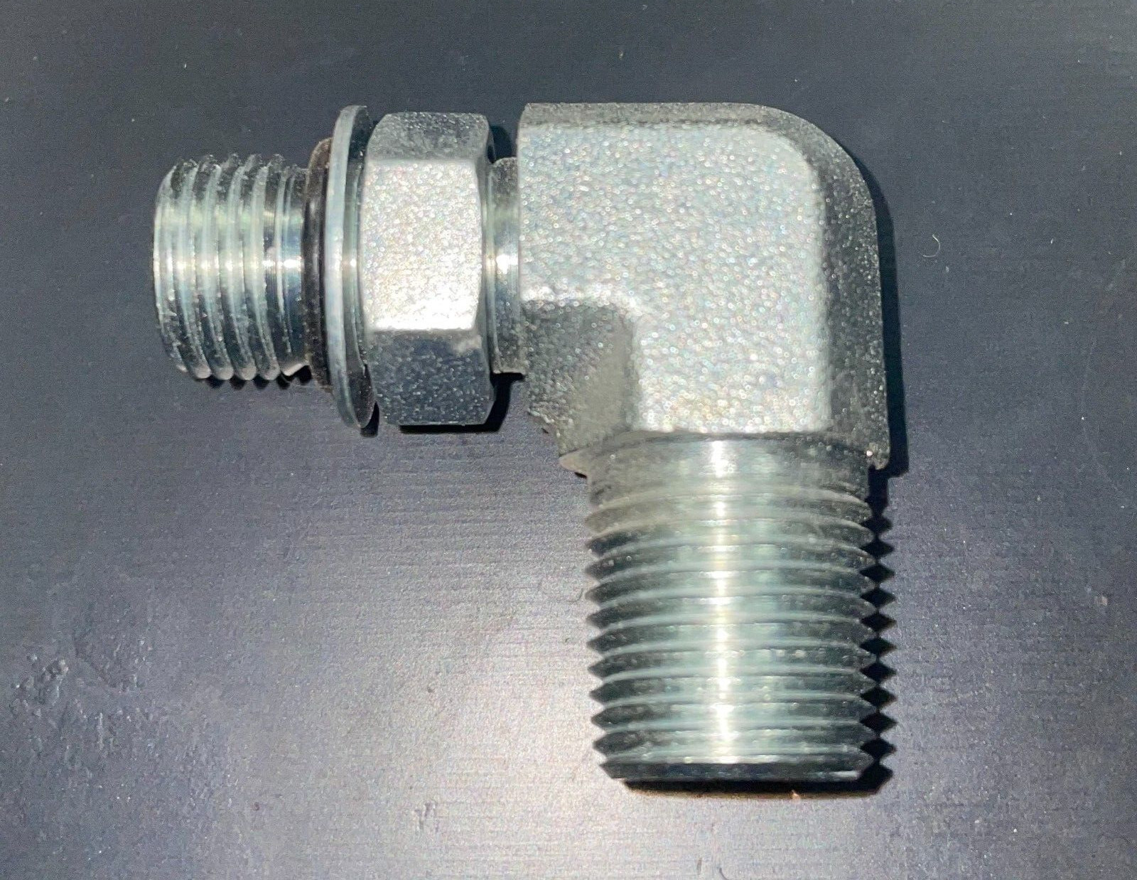 6806-06-06 3/8" MALE O-RING BOSS X 3/8" MALE NPT 90 DEGREE HYDRAULIC FITTING