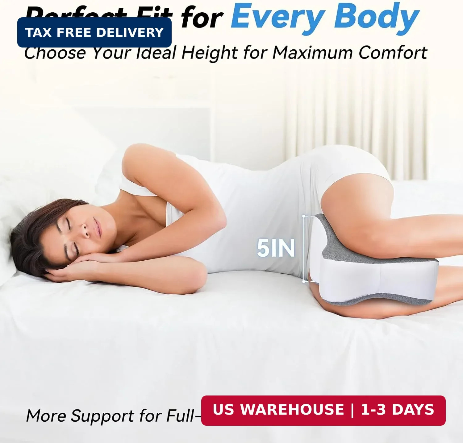 Knee Pillow for Side Sleepers,Leg Pillows for Sciatica,Knees,Hips,Joints Between