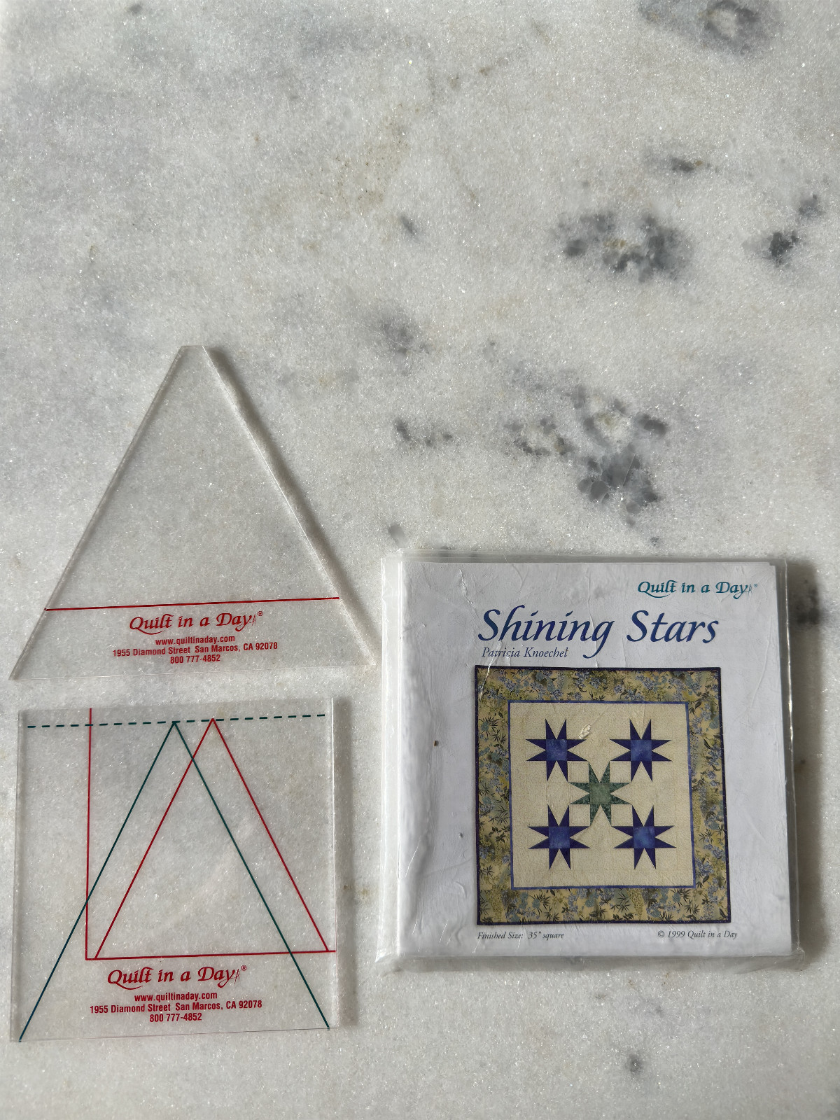 Shining Stars Quilt in a Day Acrylic Templates Quilting Patricia Knoechel