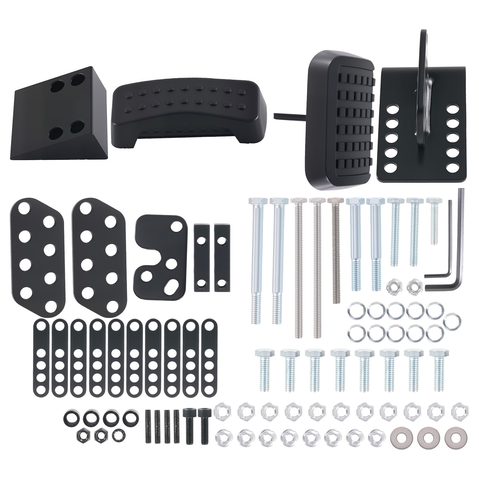 Aluminum Pedal Extender Gas Brake for Universal Cars Go Kart Black