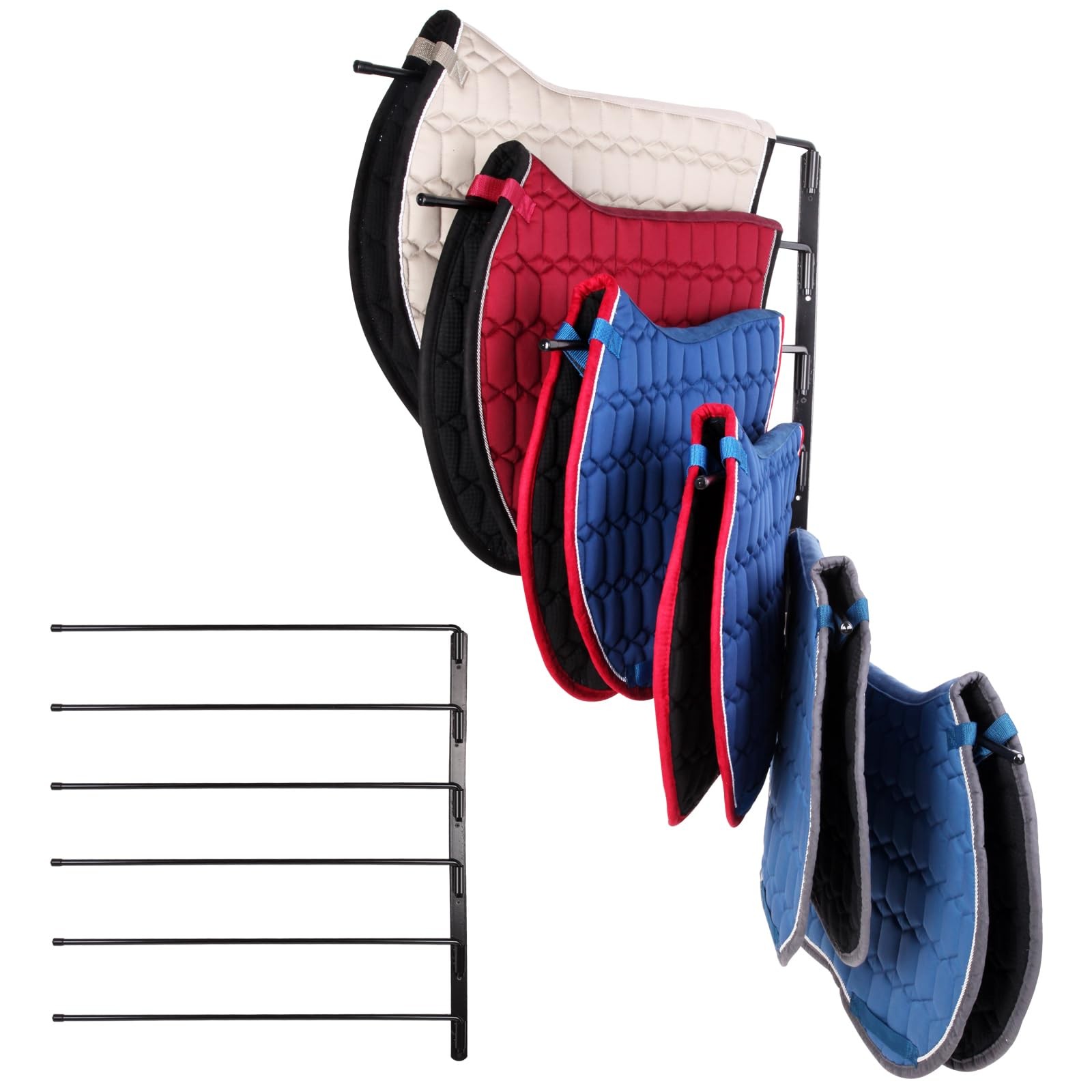 TOMESHA Saddle Pad Rack-Horse Blanket Holder,Extra-Long Rack Arms Various