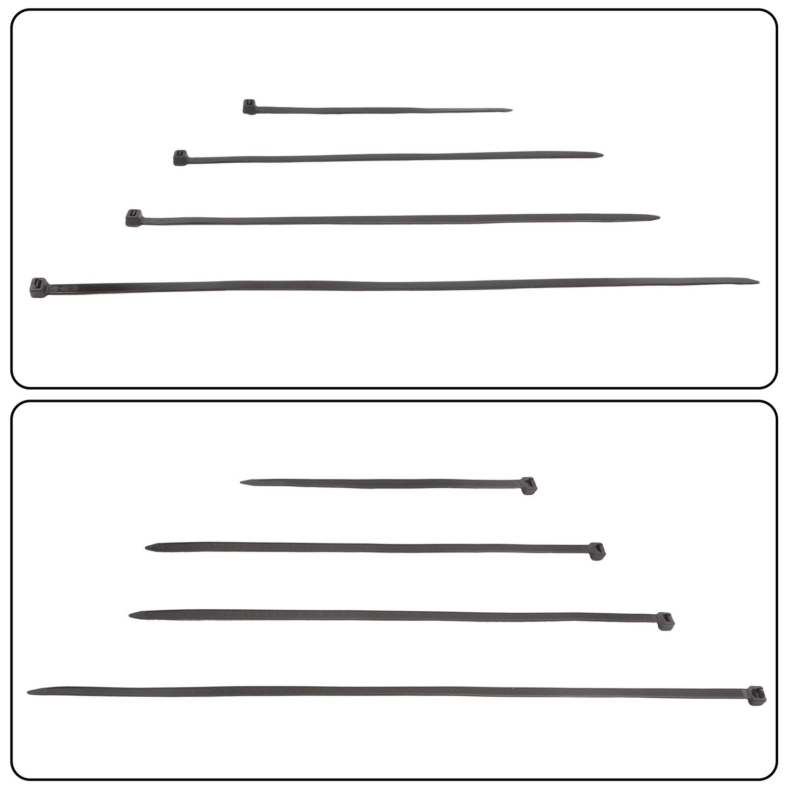 600 Pcs Self-locking Cable Ties Heavy Duty Assorted Sizes 8"+12"+14"+18" Nylon