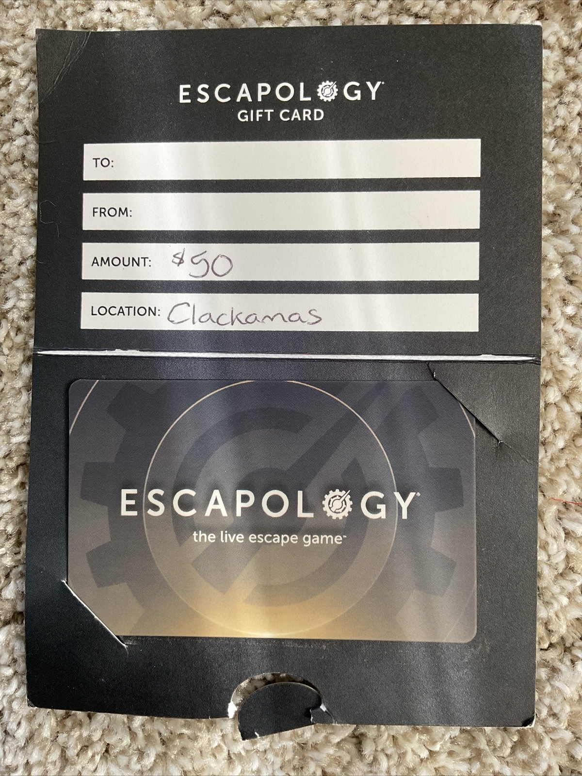 ESCAPOLOGY Gift Card, Worth 50 $