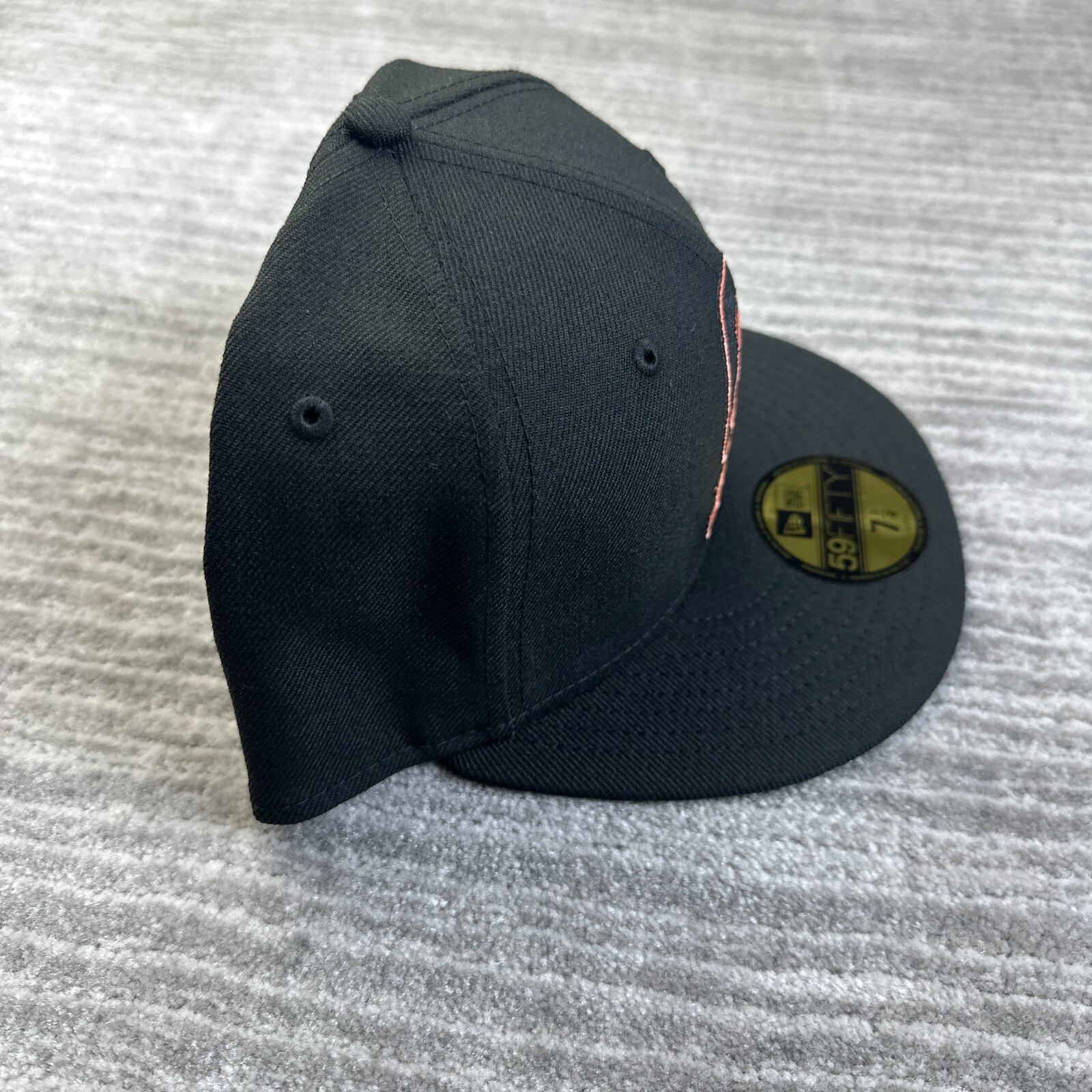 Macon Peaches Hat Cap Mens Fitted 7 1/4 New Era Black MILB Wool