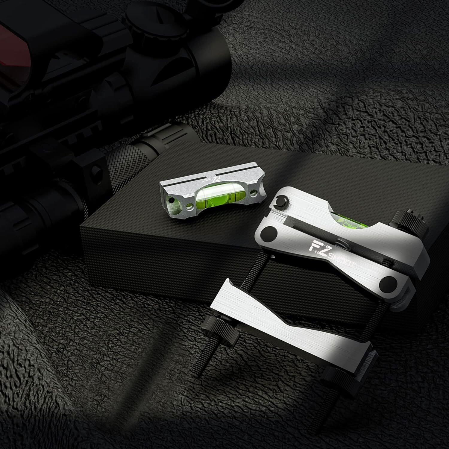 Reticle Leveling System Firearm Scope Crosshair Alignment Level Tool Kit -Silver