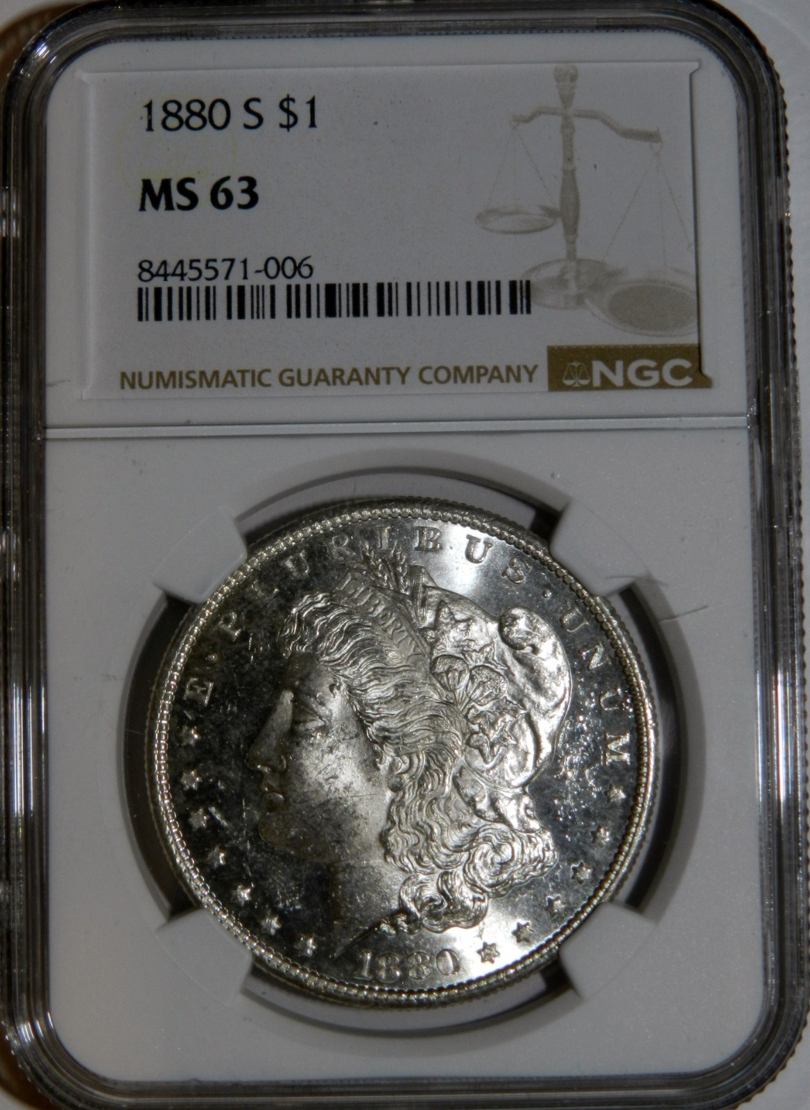 1880 S MORGAN DOLLAR NGC MS-63 - UNCIRCULATED - $1, Just graded!