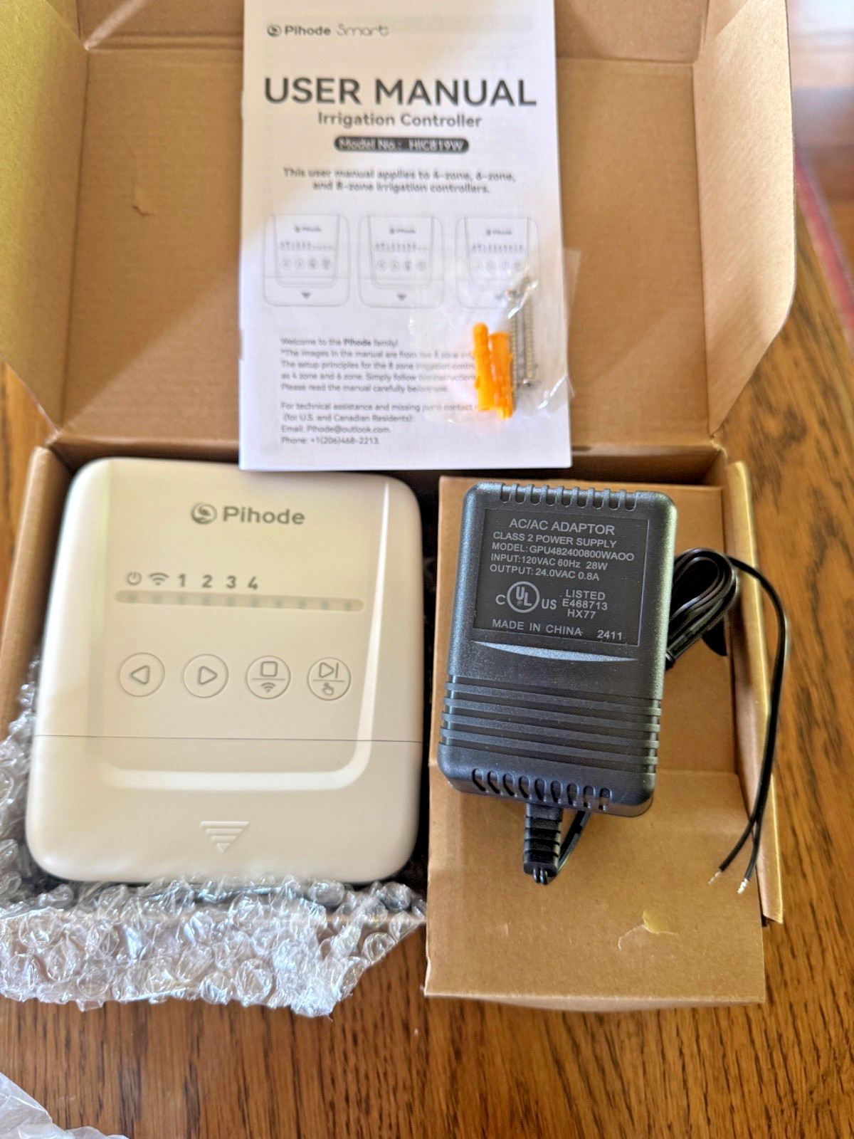 4 Zone Smart Sprinkler Controller w/Local Weather Intelligence & Atmosphere-NEW