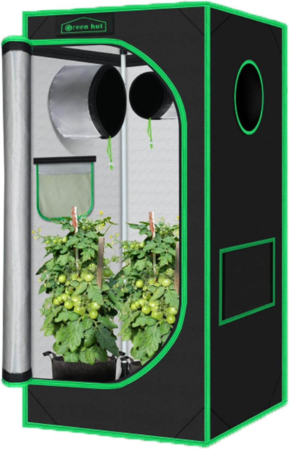 Armarios de cultivo hidroponico de interior de Mylar 600D con ventana de observa
