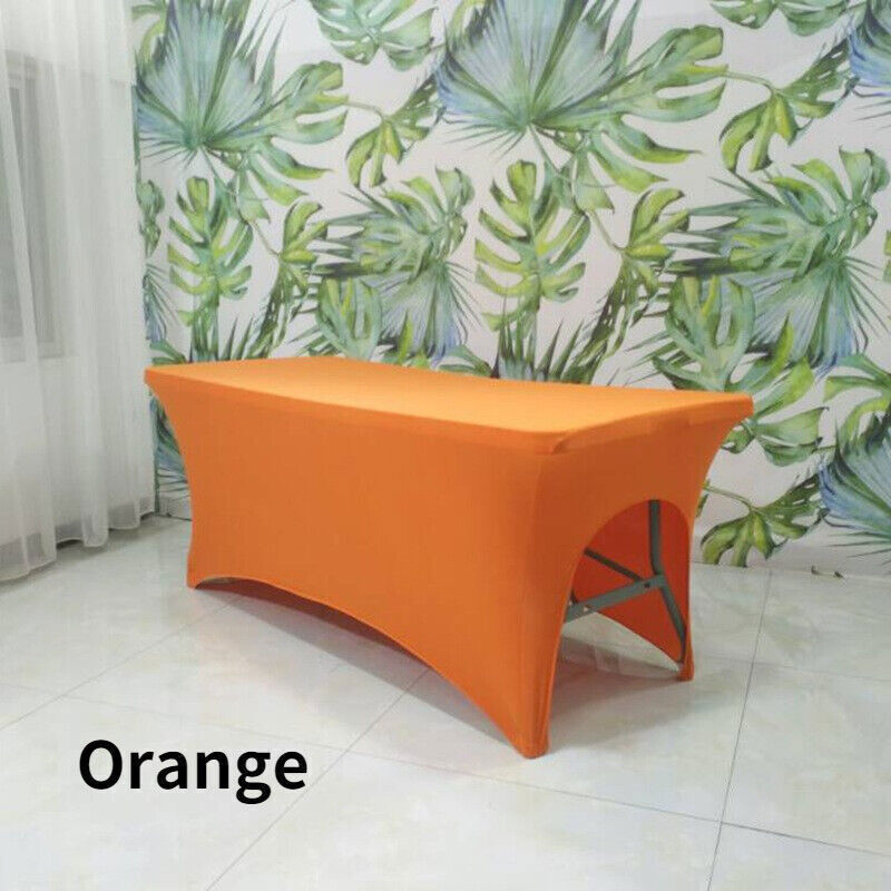 Elastic Bed Cover Sheet Table Sheet Tablecloth for Lash SPA Makeup Salon Orange