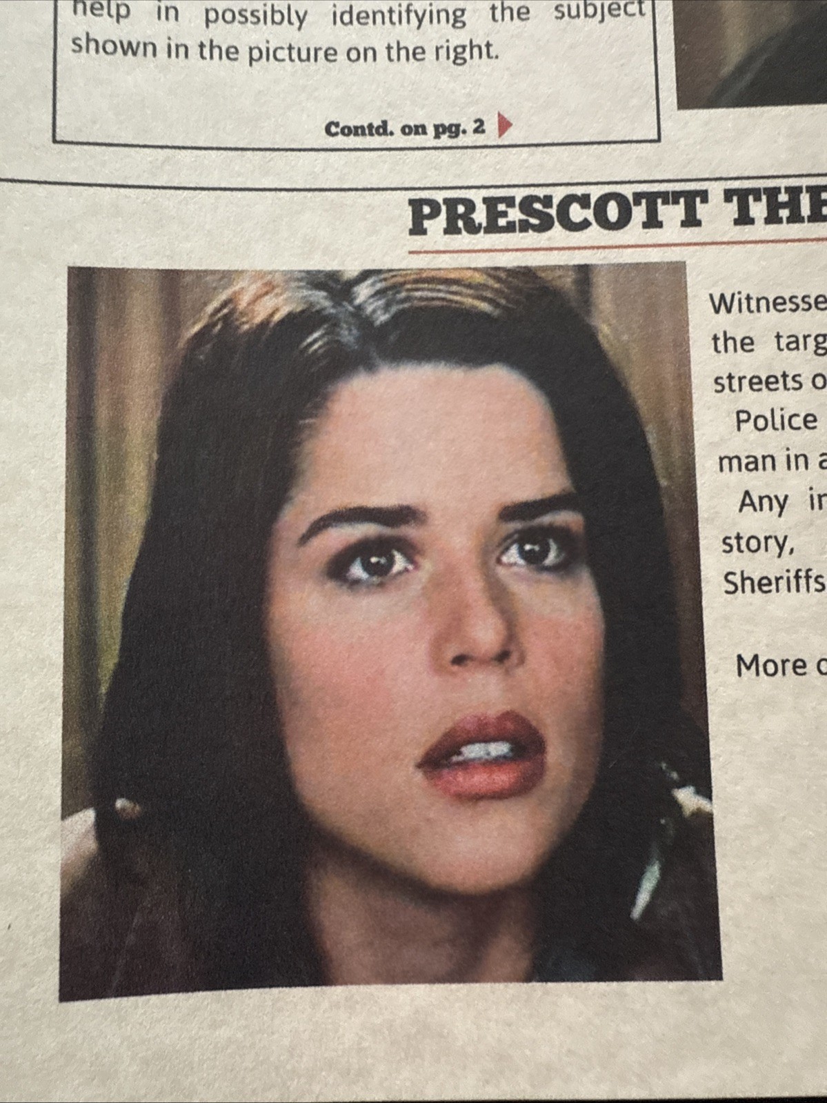 Scream Ghost face Horror Newsprint.