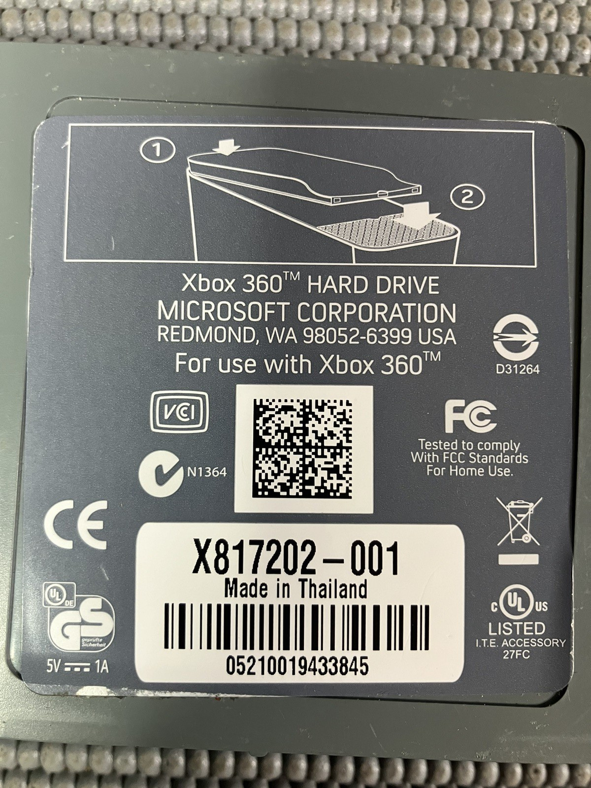 Official OEM Microsoft Xbox 360 Hard Drive 60GB HDD