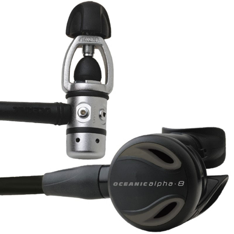 Oceanic Alpha 8 SP5 Piston Regulator, Black