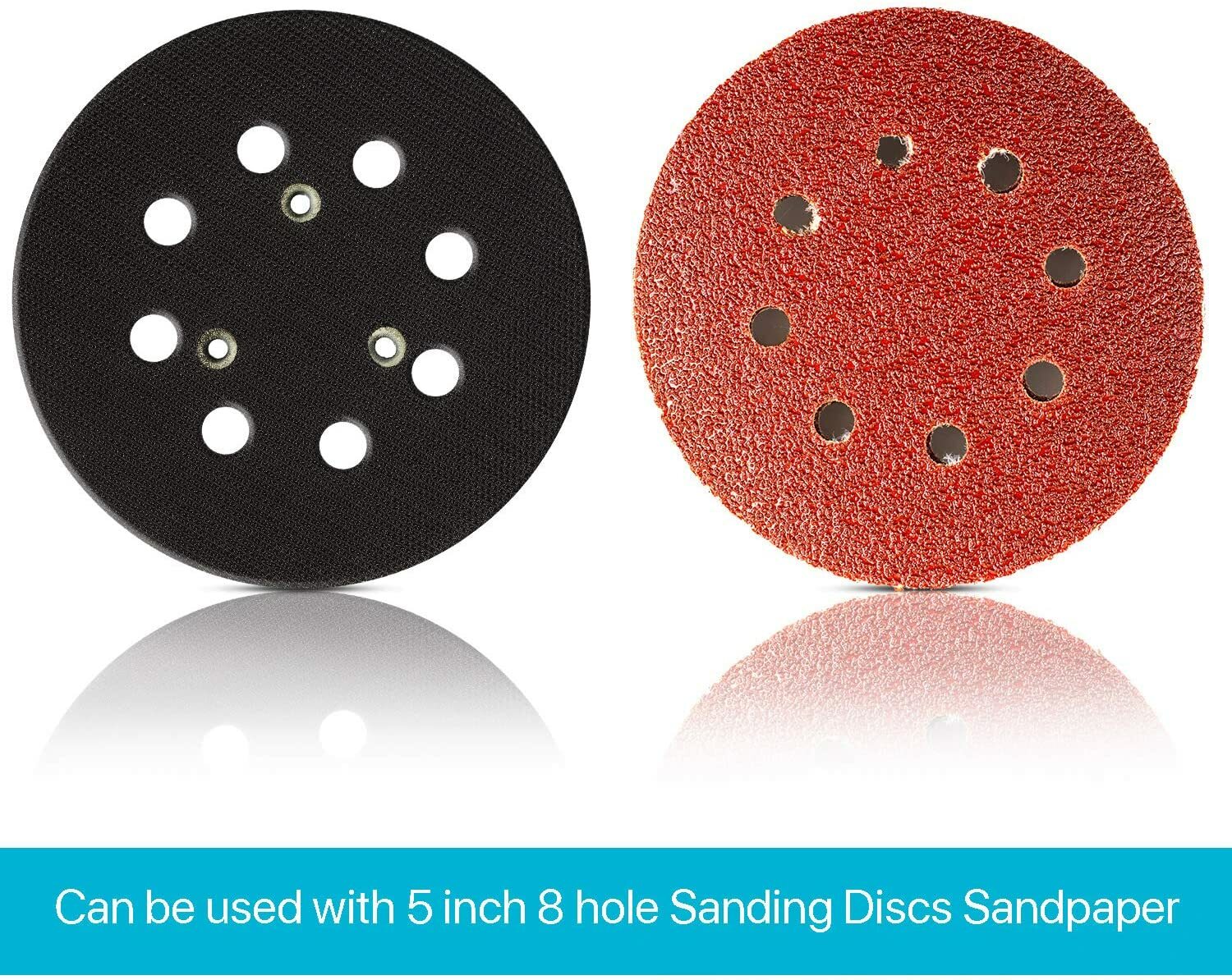 5 inch Orbital Sander Replacement Pad Hook Loop for Dewalt, Makita, Porter Cable