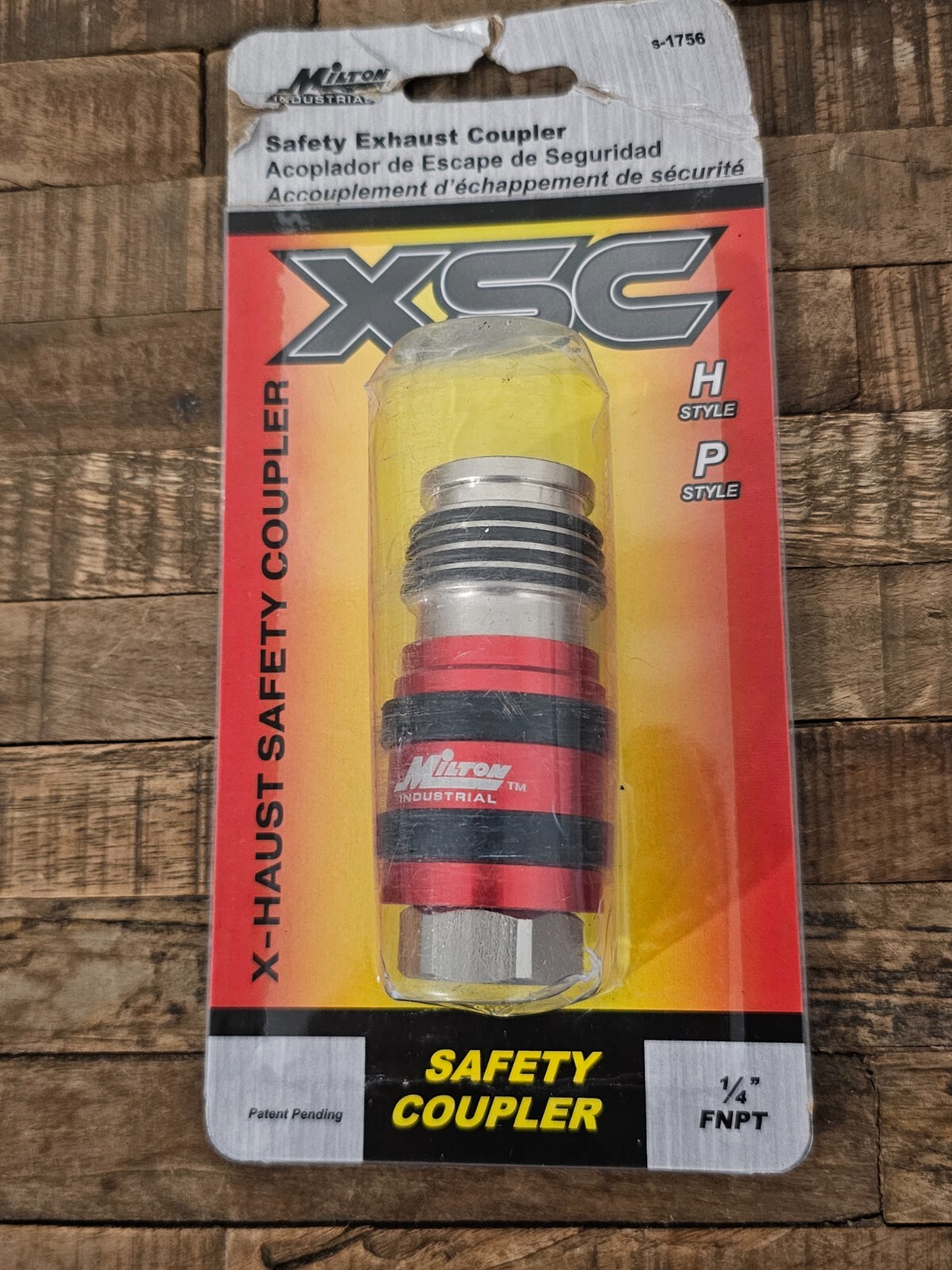 Milton s-1756: 3/8" Safety Exhaust Coupler, 1/4" Fnpt