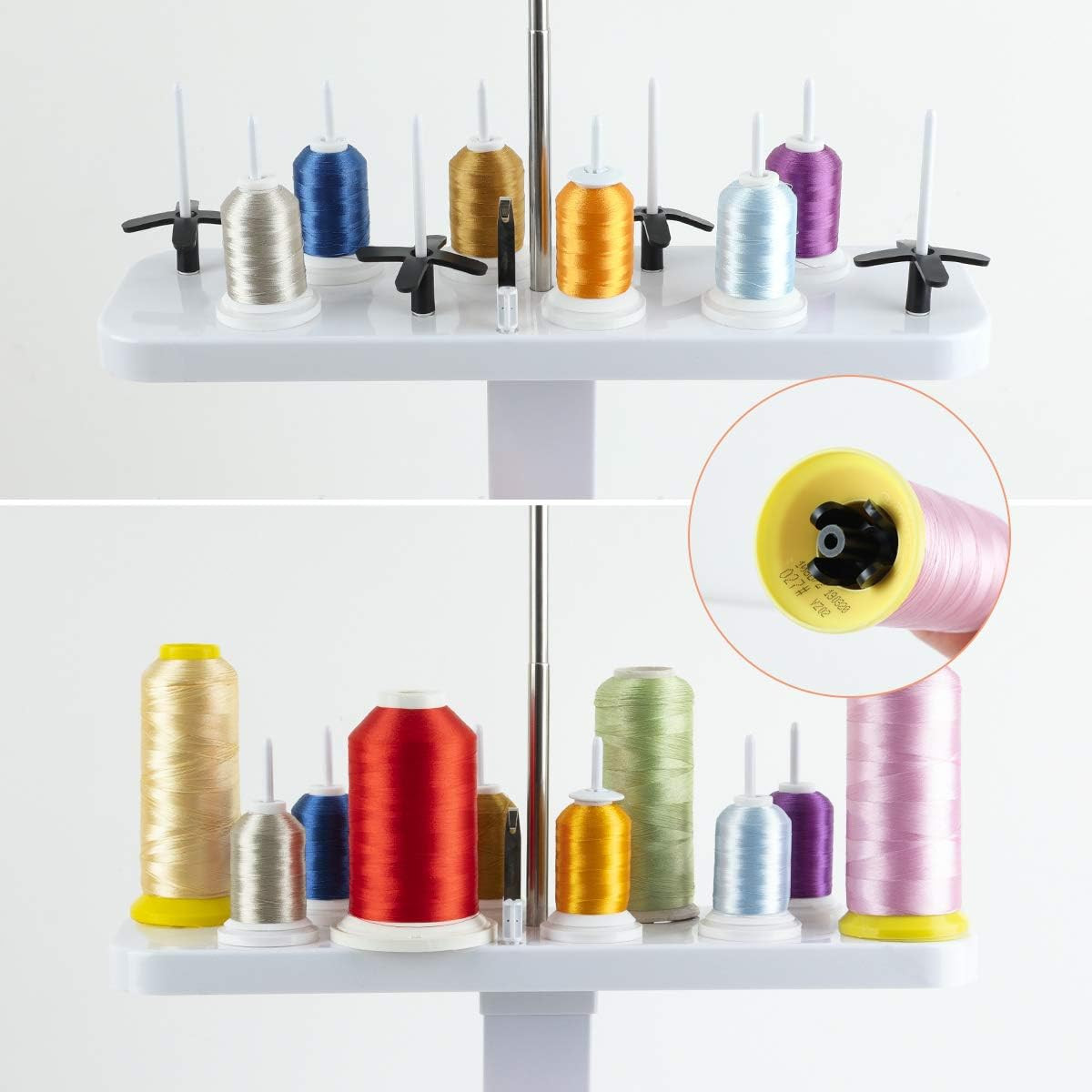 20 Spool Thread Stand for Embroidery Machine Sewing Quilting Serger