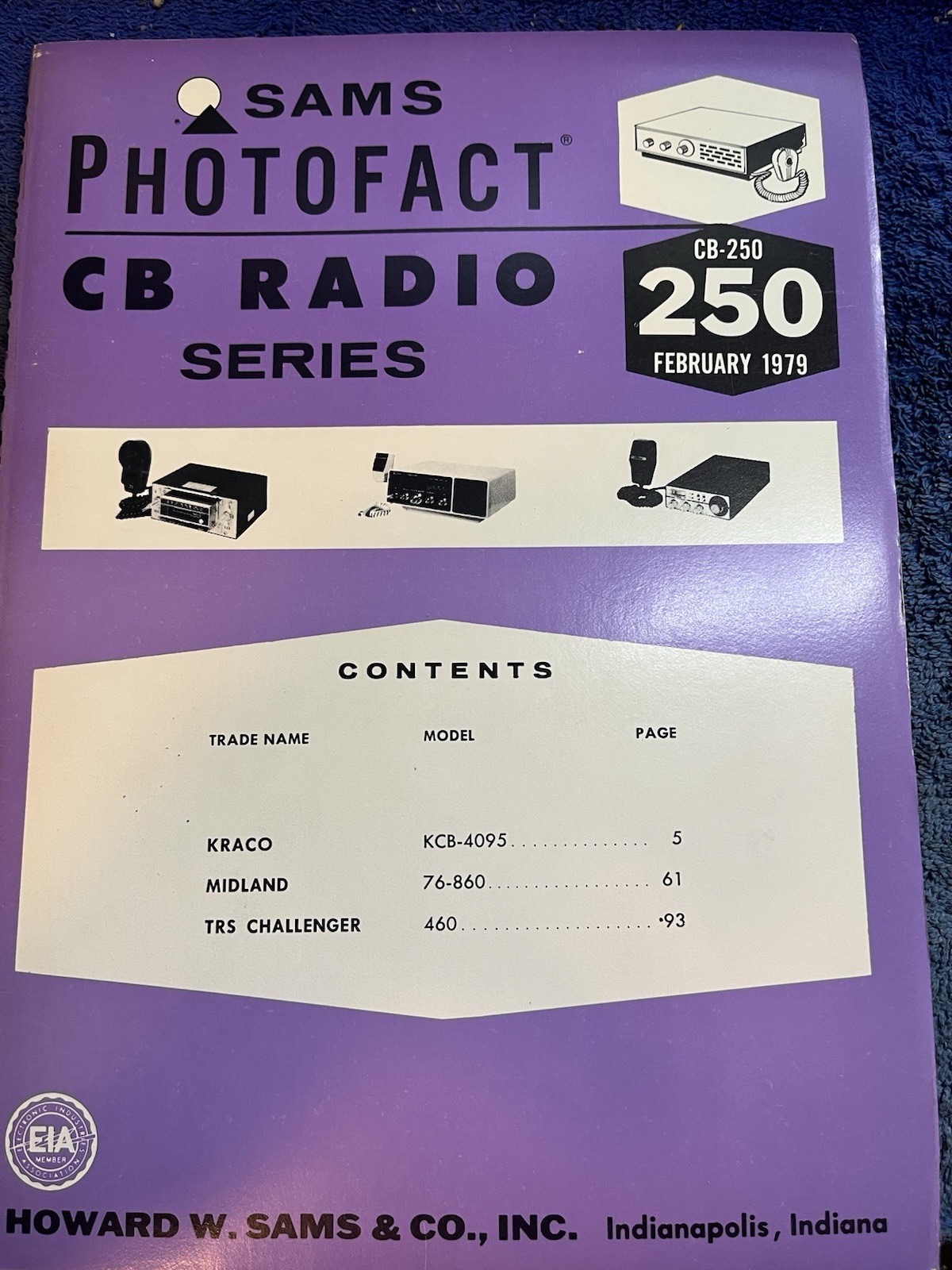 Sams Photofact CB Radio Series Vol.250 February 1979 CB-250