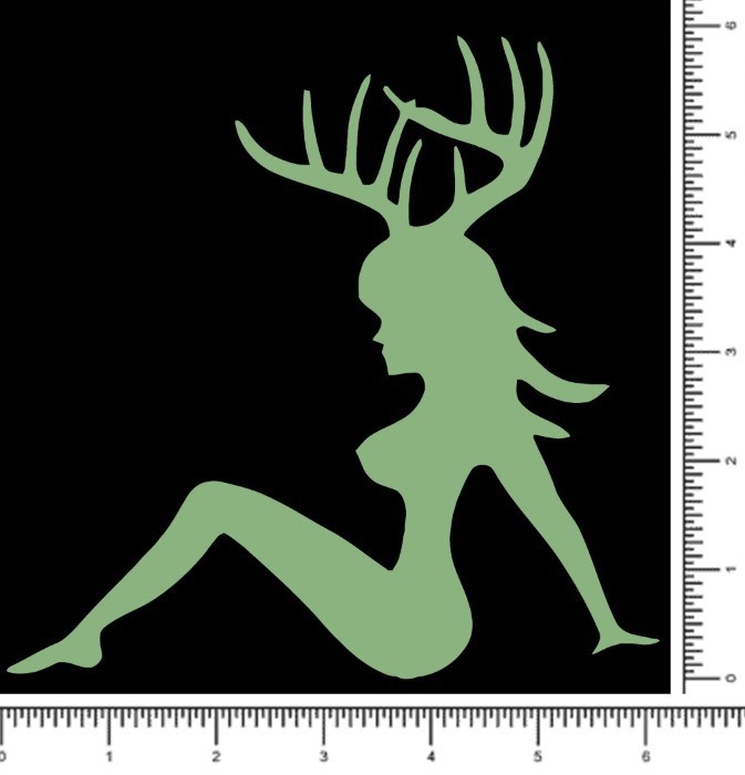Buck Wild Girl Hunting Decal Large 6" x 6" Vinyl, Waterproof, Durable Outdoor