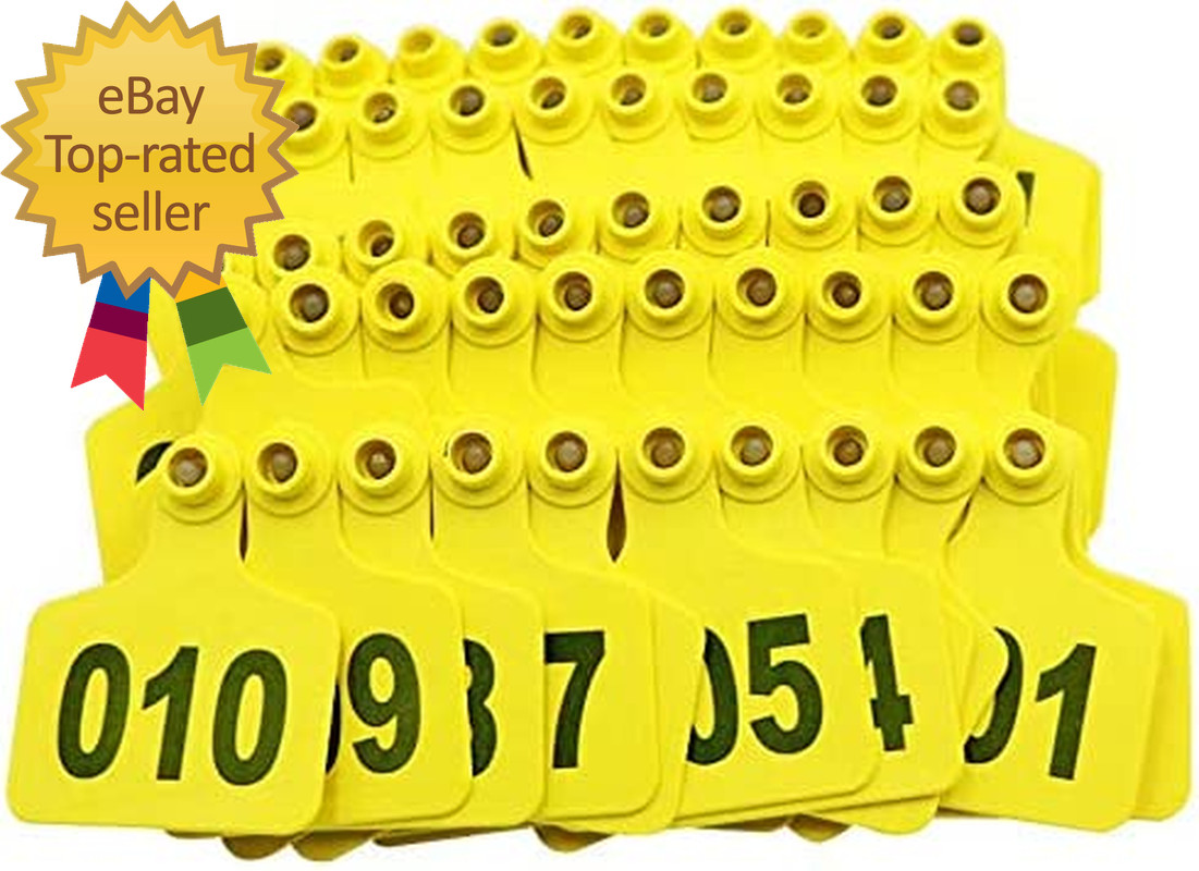 Cattle Ear Tags Large Plastic Livestock Ear Tag for Sheep Cattle Calf Hog