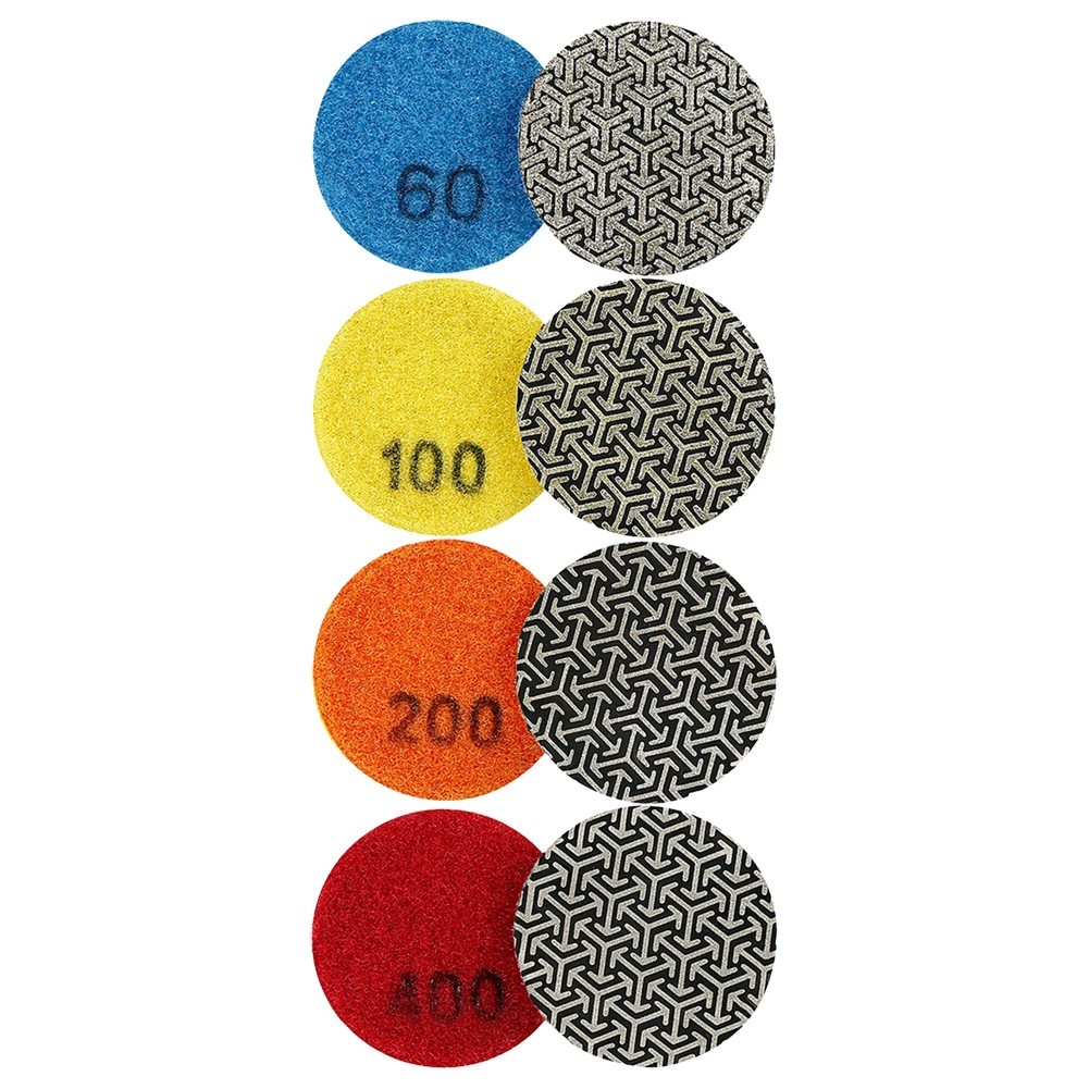 50mm Electroplated Emery Pads Set for Dry or Wet Polishing Applications