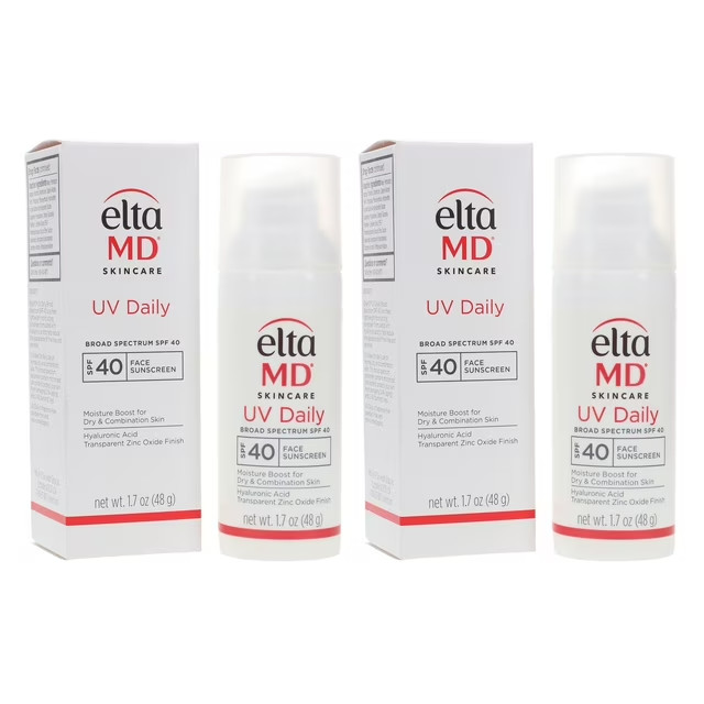 Elta MD UV Daily Broad-Spectrum SPF 40 Face Sunscreen 1.7oz EXP 06/26 - 2 PACK