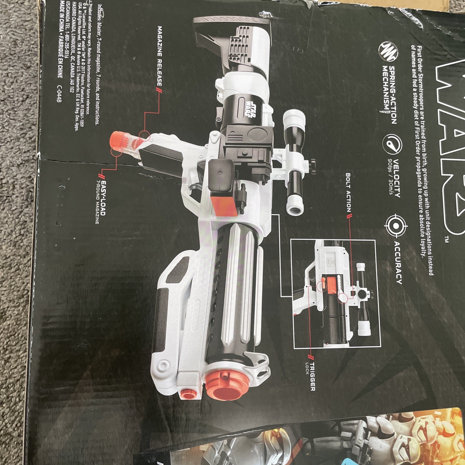 NERF RIVAL STAR WARS First Order Stormtrooper Blaster Gun In Display Box