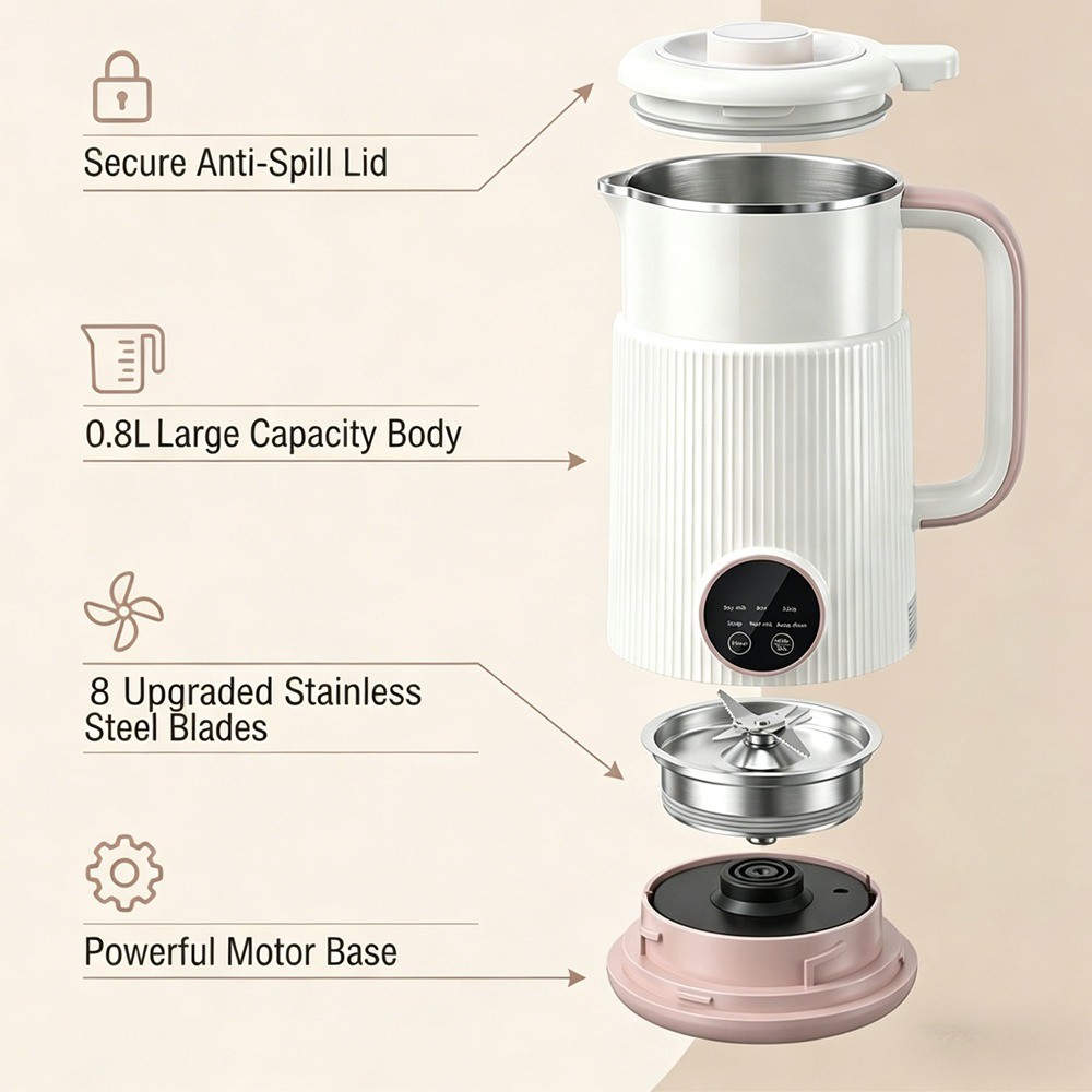 Multifunctional 8 in 1 Nut Milk Maker Blender 27oz Automatic Soy Machine