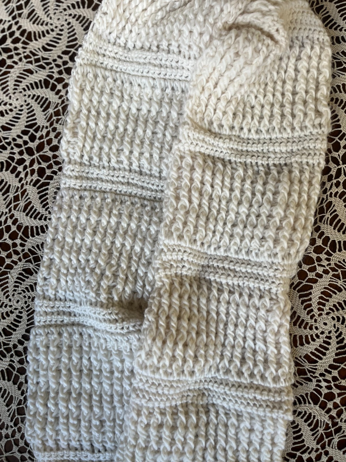 Handmade Hat & Scarf Set – Hand Crocheted, Wool-Ease (One Size)