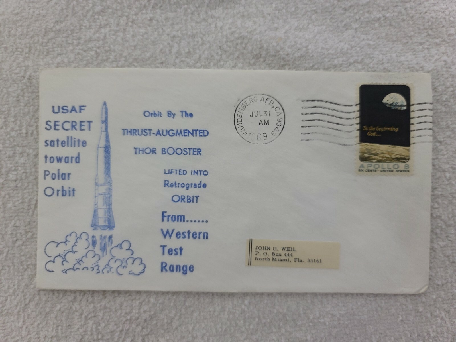 USAF SECRET satellite toward Polar Orbit Strawman 2 07/31/1969 | Space Cover