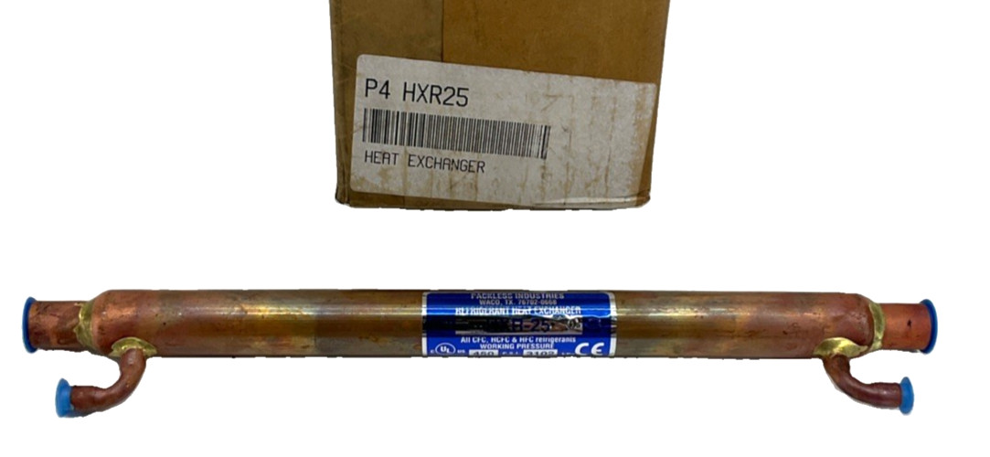 Packless HXR-25  1/2 Ton Red Brass Tube Heat Exchanger | 1/4" ID Inlet X 1/4" ID