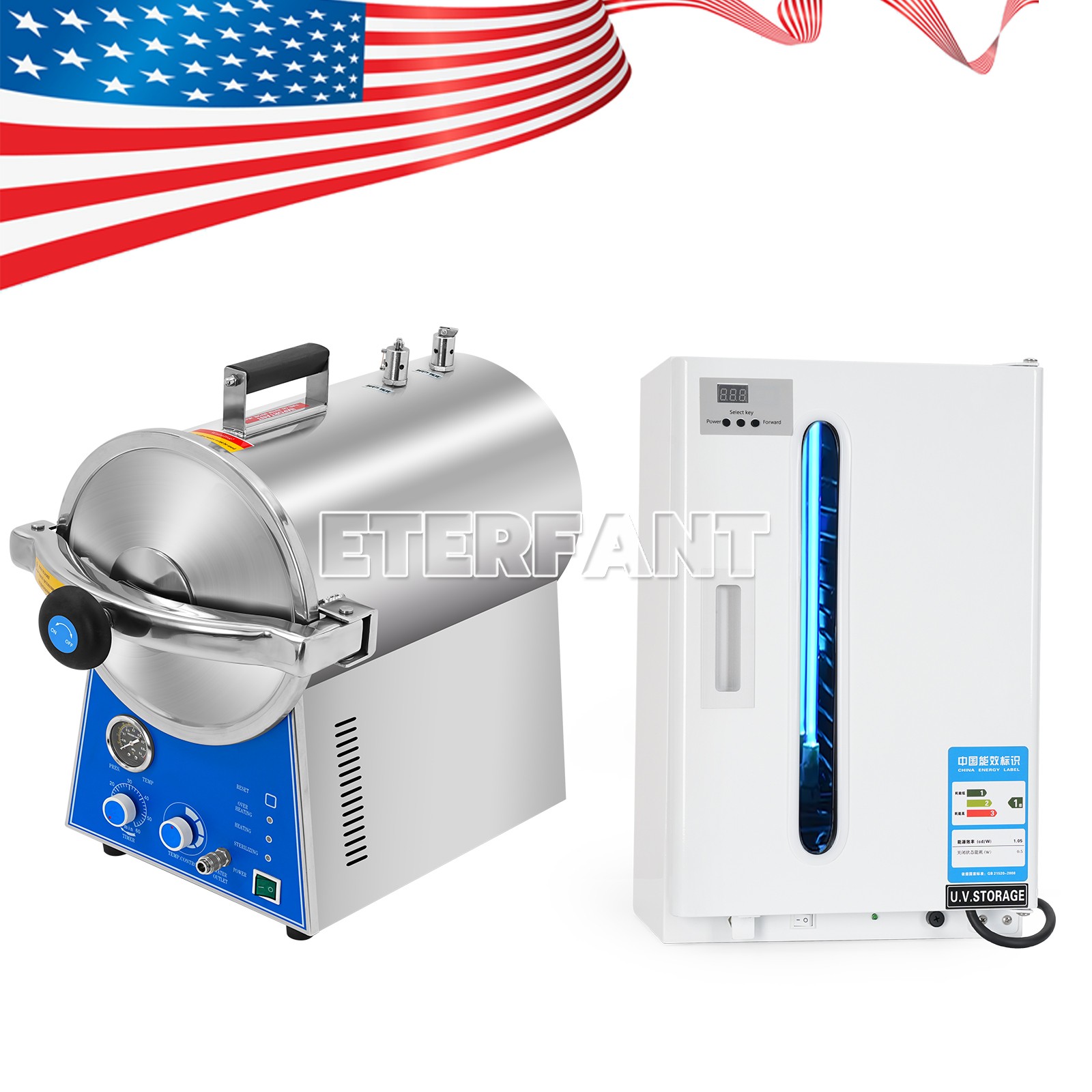 27L Dental UV Sterilizer Autoclave Sterilization/Medical 24L Steam Sterilizer